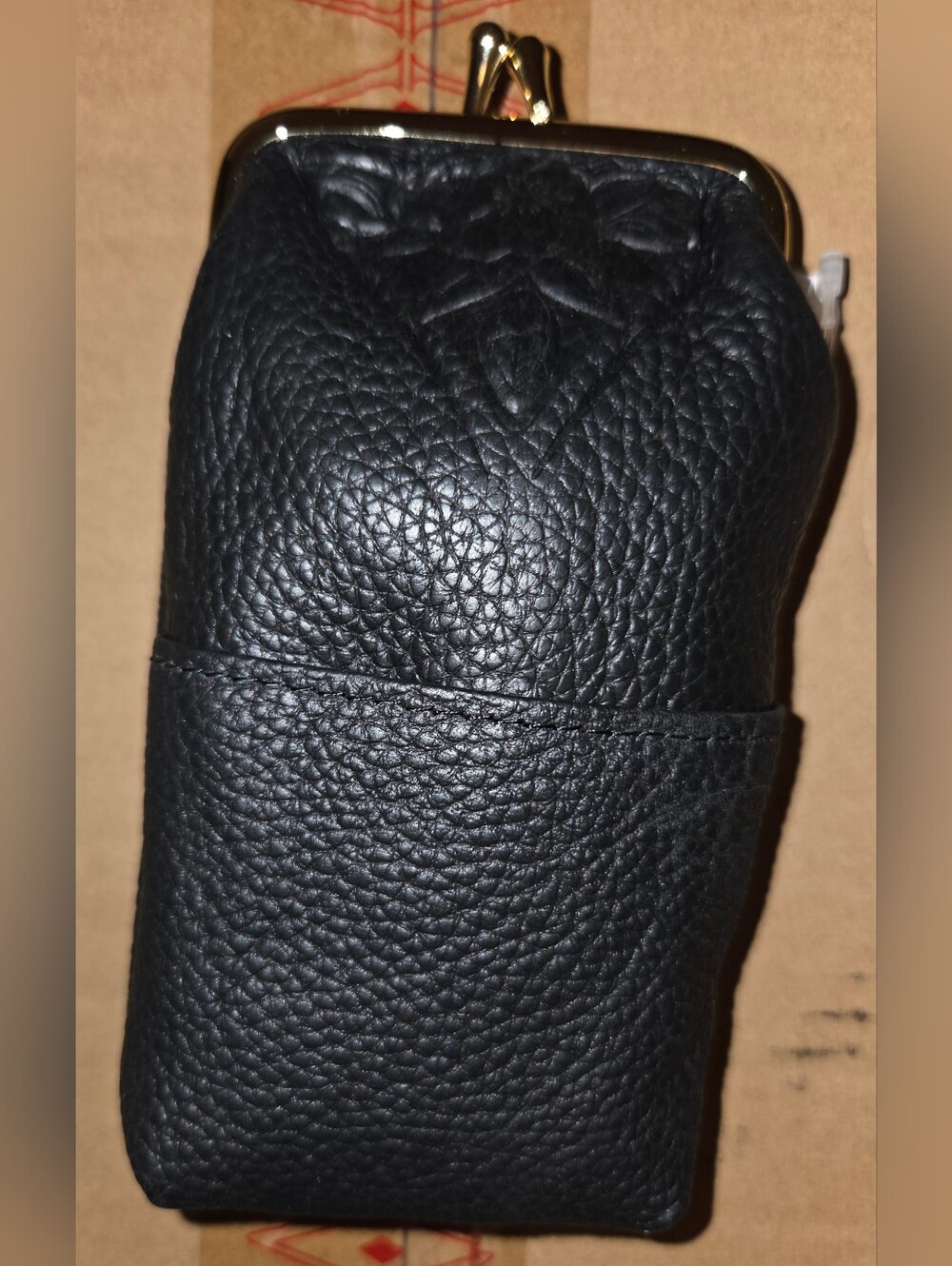 Mundi Nostalgic Leather Cigarette Case, Black